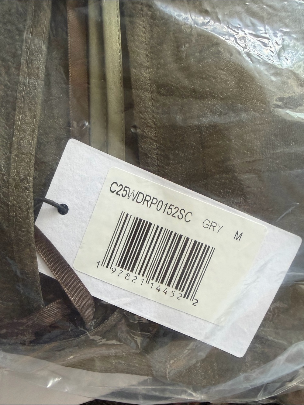 Few Moda CAARA NWT Alette Moss Grey Sheer Organza Maxi Dress - Picture 5 of 6